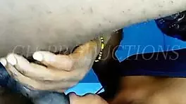 African teen tied up slurps sloppy on bbc, submissive gagging like a total slut!