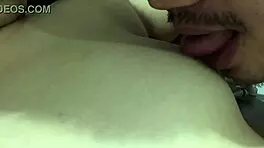 licking my filipina girlfriend's pink nipples fetish fun
