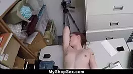 petty thief caught shoplifting denies everything to lp officer before bending over for punishment