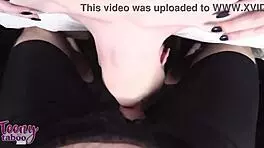 Seth Brogan pounds wet pussy in lingerie deepthroat doggystyle creampie 😍