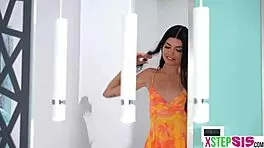 stepbro revenge fucks hot petite sis after catching girlfriend cheating