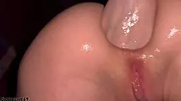 Wet Juicy Skinny Euro Brunette Takes Huge Anal Fisting POV Bent Over