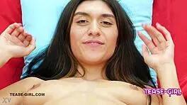 Super Sexy College Brunette Student Perfect Body Massage Casting