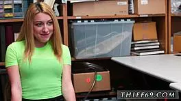 i'm the petite teen caught by hot blonde desk officer fucking hard on desk