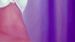 Pretty solo babe fingers her wet pussy hole deeply