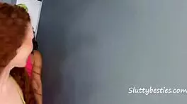 Petite BFFs Gangbang Dilf With Big Tits And Asses