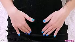 Hey cutie, wanna watch this blonde tease her sweet spots?