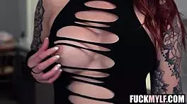 Big boob milf teases popsicle bj but guy lame cumshots her ass