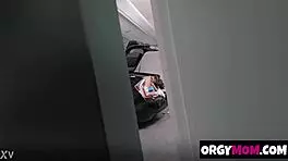 Step mom naked? Wait till you see her swallow that monster cock in orgy