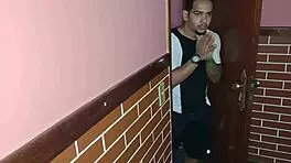 Quase pegou... black monster cock makes me orgasm hard next door!