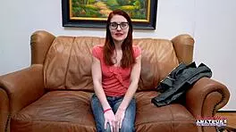 cutie dezi rae gags deep on dildo then fingers her wet shaved pussy intriguing