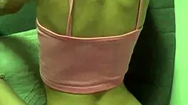 Grabbing Petite Candie Cross's Tiny Hips for Deep Doggy Pounding POV