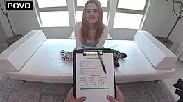 Gracey Fox Begs Casting Agent to Pound Her Tight Pussy Hard