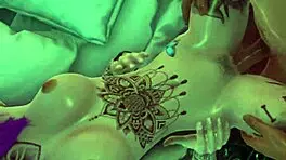 Teen eagerly takes double penetration in intense hardcore fuck session.