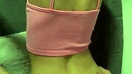 Grabbing Petite Candie Cross's Tiny Hips for Deep Doggy Pounding POV