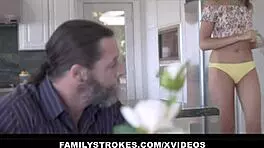 Elena Koshka flashes her teen pussy then rides cowgirl after tease 😈🍆💦