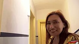 German scout pounds short petite angie elif's ass with big dick at casting