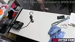 Blonde Shoplifter Teen Fucked Rough by Mall Cop