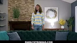 Petite Teen Joins Big-Tit Stepmom for Taboo California Threesome Orgasms