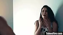 Stepmom Stepdaughter Threesome with Monster Cock Pounding