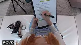 Gracey Fox Begs Casting Agent to Pound Her Tight Pussy Hard