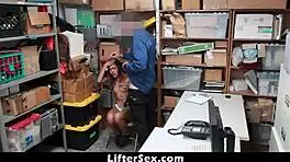 Strip searching this sexy latina thief, bending her over for deep doggystyle punishment on that big cock!