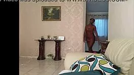 I couldn't resist this bubble butt ebony babe sucking my dick before taking hard backshots and cumshot