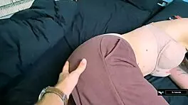 his massive cock destroys her tight pussy as handcuff gift unfolds