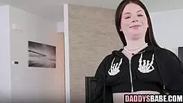 Old man seduced by lingerie-clad young temptress in taboo heat