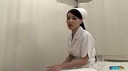 Naughty nurse bends over for patient's deepthroat doggystyle pounding