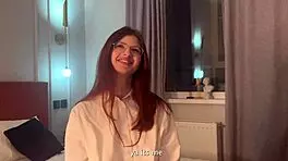 Hot college student bent over for doggystyle cum in mouth pounding