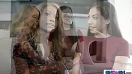 straight girlfriends explore licking with ebony recruiters