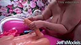 Young BBW Rose Kush Sucks Rides Dildo