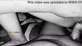 sexy latina neighbor in short dress gets terrace loving from lover