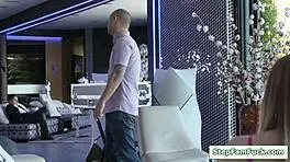 Blonde Teen Sucks and Fucks in Hardcore Bedroom Sex Video