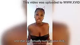 Wanna hear this naughty ebony slut's dirty CEI commands up close?