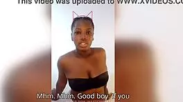 Wanna hear this naughty ebony slut's dirty CEI commands up close?