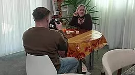 blonde big tits babe pounds cock behind scenes backstage