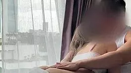 Riding His Thick Cock to Double Orgasm in Garage