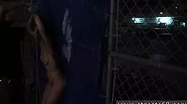 Skinny teen's meaty pussy gets dominated rough in public BDSM bang! 😈🔗