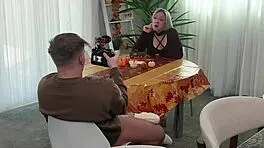 blonde big tits babe pounds cock behind scenes backstage