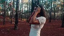 we walk in the forest and she sucks my big black cock 😈🌳