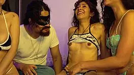 cindy luna shines in her first tight pussy casting interview as petite group host