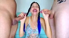 Jazmin upside down deepthroat sloppy face fuck