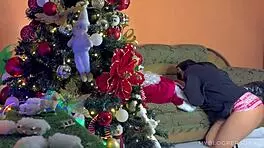 Santa's massive BBC pounds my pussy deep!