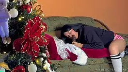 Santa's massive BBC pounds my pussy deep!