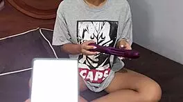 visiting friend gets tight pussy stretched with hard blowjob pounding