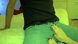 Petite teen rides huge cock cowgirl then takes doggy creampie in garage