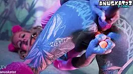 tattooed punk babe toys her ass double deep 😈 anal fingering frenzy