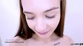 gorgeous latvian model seduced and fucked hard during casting interview on sofa